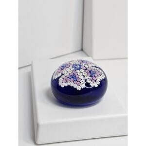 Vintage 4 Leaf Clover Floral Mini Paperweight